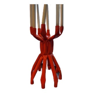Nosferatube 17'' H Powder-Coated Steel Tabletop Candelabra For Sale