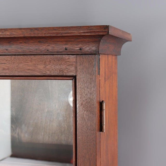 Early 20th Century Walnut Hanging Curio Cabinet 20thC For Sale - Image 5 of 12