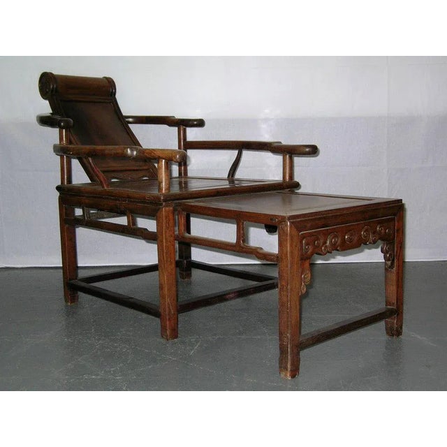 19th Century Chinese Hongmu Hardwood Reclining Chair For Sale - Image 11 of 11