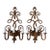 Vintage Italian Florentine Style Gold Finished Scrolling Arms Electric Wall Sconces- A Pair For Sale