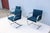 2000 - 2009 Ludwig Mies Van Der Rohe Brno Flat Bar Chairs in Blue Fabric by Gordon, Set of 3 For Sale - Image 5 of 18