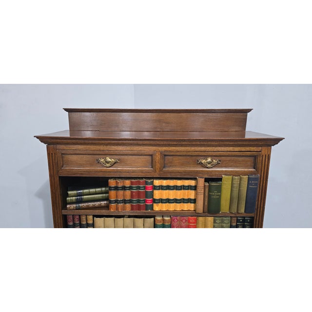 Oak Open Adjustable Library Bookcase, 1880 For Sale - Image 4 of 13