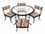 Thinline Thinline Klismos Patio Set For Sale - Image 4 of 5