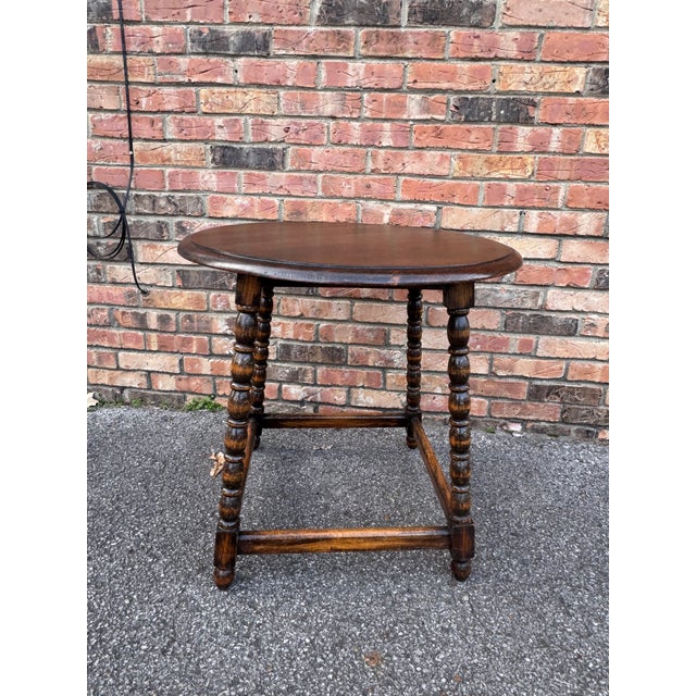 1900 - 1909 19th Century English Bobbin Twist Side Table For Sale - Image 5 of 9