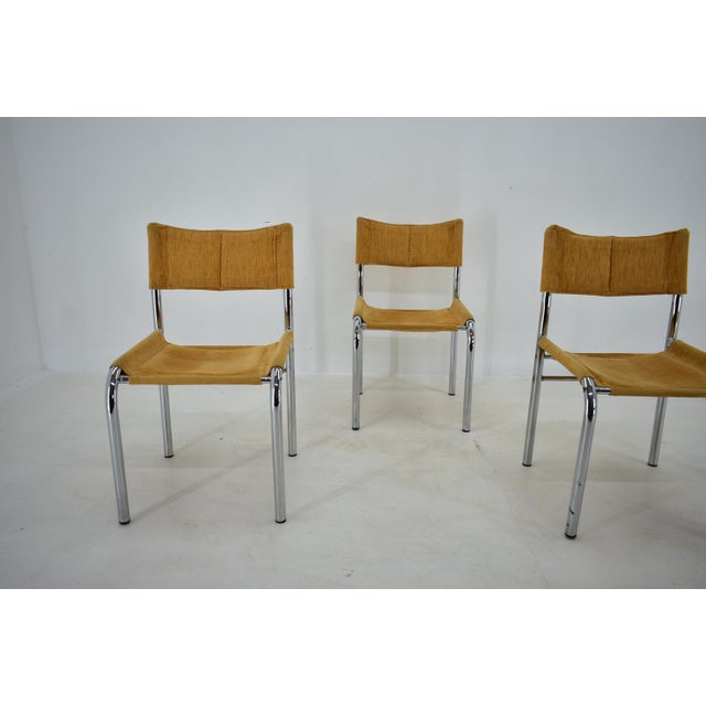 Chrome Dining Chairs attributed to Viliam Chlebo, Czechoslovakia, 1980s, Set of 4 For Sale - Image 16 of 17