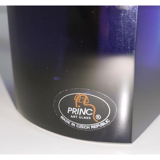 Vintage Glass Sommerso Vase by Pavle Havelka for Princ Art Glass, Czech, 1990s For Sale - Image 18 of 18