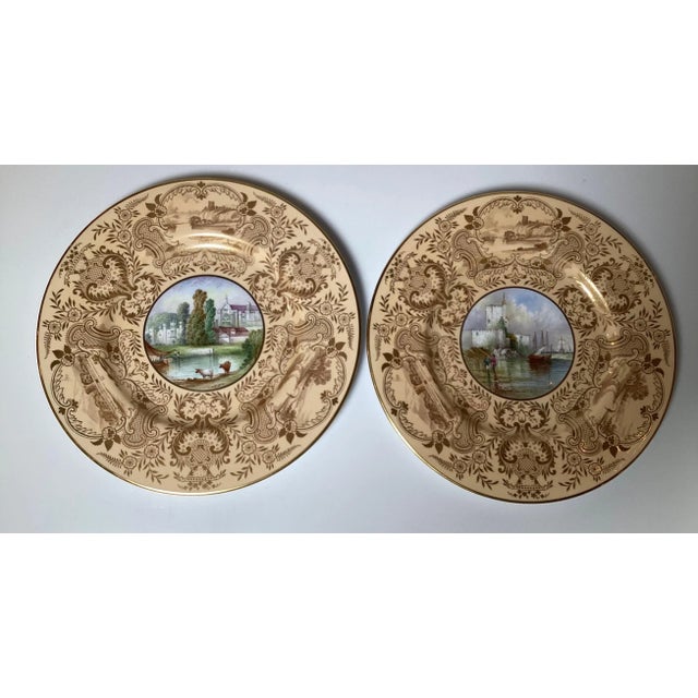 English Hand Painted Cabinet Plates Artist Signed F. Micklewright - Set of 12 For Sale - Image 11 of 12