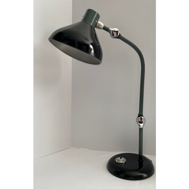 Early 20th Century French Industrial Age Style Table Lamp, Machine Age Style Lamp For Sale - Image 5 of 5