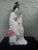 Vintage Chinese Porcelain Court Lady Musician Figurine With Applied Flowers and Gilt Accents For Sale - Image 10 of 12