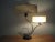 Mid-Century Modern Mid Century Brass Metal Two Original Shade Table Lamp For Sale - Image 3 of 12