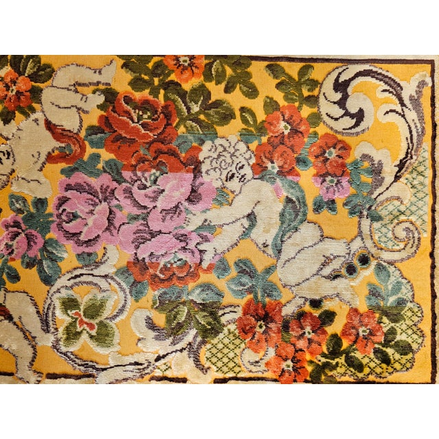 Textile Vintage Rugs in Printed Velvet, 1950s, Set of 3 For Sale - Image 7 of 10