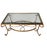 Late 20th Century French Art Deco Revival Gilt Metal Coffee Table in the Manner of René Prou For Sale - Image 4 of 5