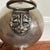 Charming old world Sheffield desk or table lamp with lions heads. Polished.