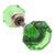 Pair of Vintage Octagon Green Glass Door Knobs For Sale
