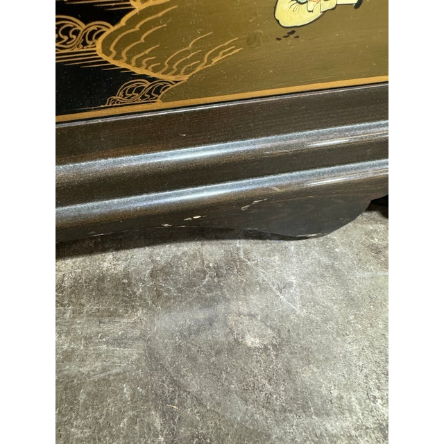 Black Vintage Chinoiserie 4 Drawer Chest For Sale - Image 8 of 12