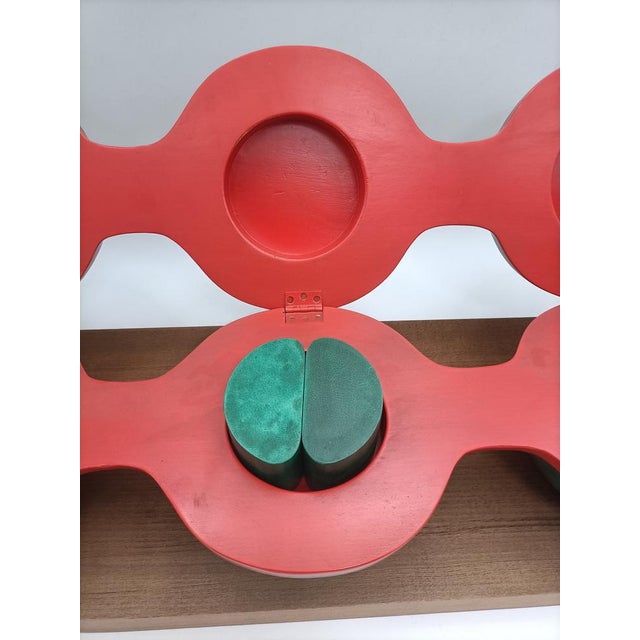 G. Levy, Alefbet Sculpture, 1980, Wood & Parchment, in Very Good conditions. Designed 1980 to 1989 I have official proof...