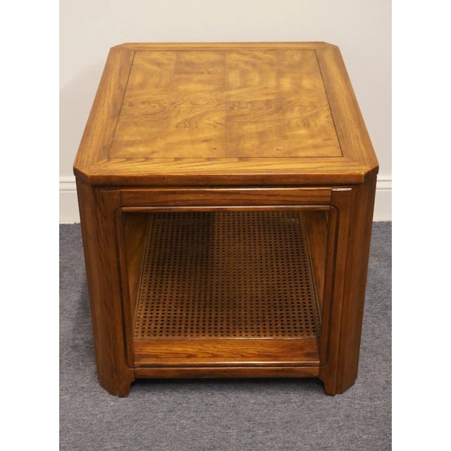 American Hammary Walnut Rustic Americana 22x27" Accent End Table For Sale - Image 3 of 11