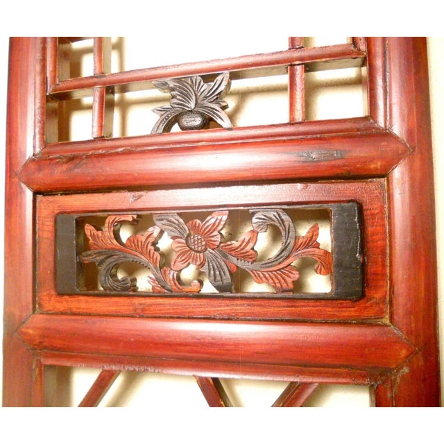 Early 19th Century Antique Chinese Screen Panels, Cunninghamia wood; Circa 1800-1849 - A Pair For Sale - Image 5 of 6