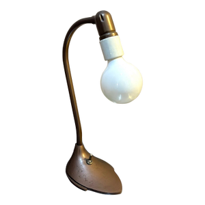 1930s Swivelier Cast Iron Gooseneck Desk Lamp