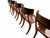 2000 - 2009 Walnut Klismos Dining Chairs Set of 6 For Sale - Image 5 of 6