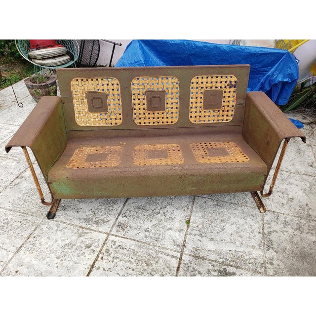 1950s Vintage Metal Porch Glider Chairish