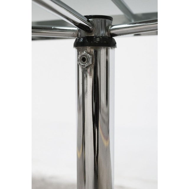 Vintage Coffee Table in Steel and Smoked Glass by Allegri Parma, 1970s For Sale - Image 6 of 13