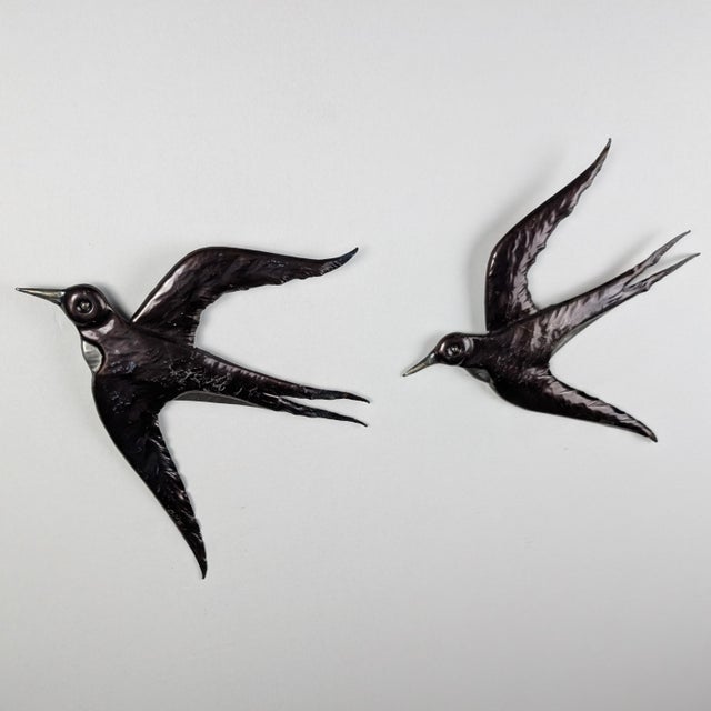 Metal Swallow Wall Sculptures, 1970s, Set of 2 For Sale - Image 14 of 14
