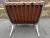 Mid 20th Century Set of 4 Vintage Knoll Barcelona Chairs by Mies Van Der Rohe Brown Leather Lounge Mid-Century For Sale - Image 5 of 15