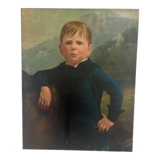 Late 19th Century Paint of Young Boy For Sale