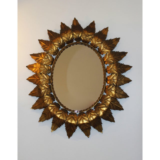 Oval Sun Mirror For Sale - Image 6 of 7