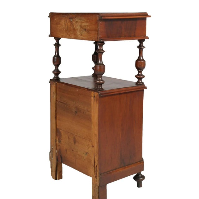 19th-Century Italian Walnut Nightstand For Sale - Image 3 of 6