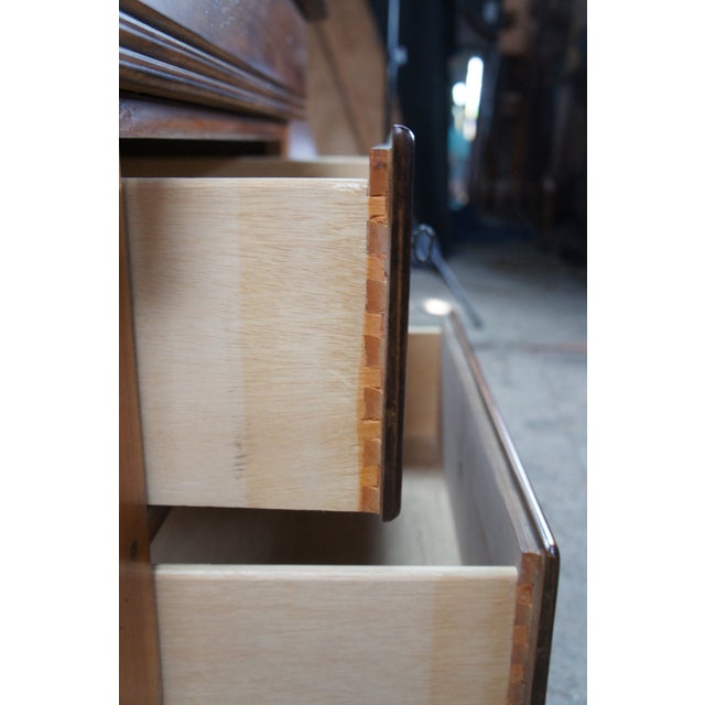 Late 20th Century 2 Vintage Lexington French Louis Philippe Cherry Nightstands Bedside Table Pair For Sale - Image 5 of 12