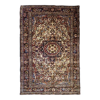1900s, Handmade Antique Persian Sarouk Rug 3.1' X 5.2' For Sale