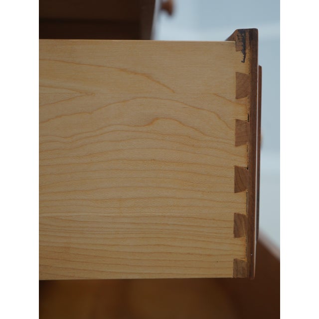 1990s Pair Ethan Allen Country Colors Maple 4 Drawer Nightstands For Sale - Image 5 of 17