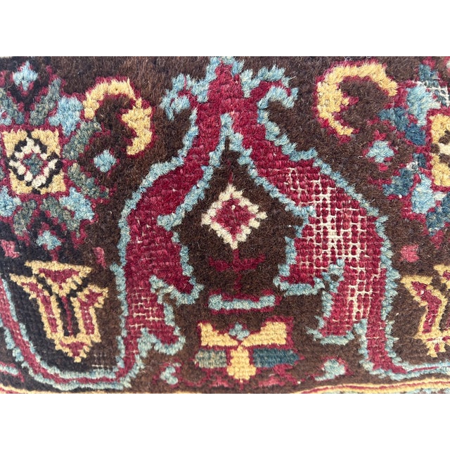Mid 19th Century Pillow With Antique Rug For Sale - Image 5 of 8