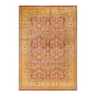 Mogul, One-of-a-Kind Hand-Knotted Area Rug in Orange, 6' 1" x 8' 10" For Sale
