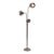 1970s Sonneman 3-Arm Oscillating Floor Lamp in Chrome and White For Sale