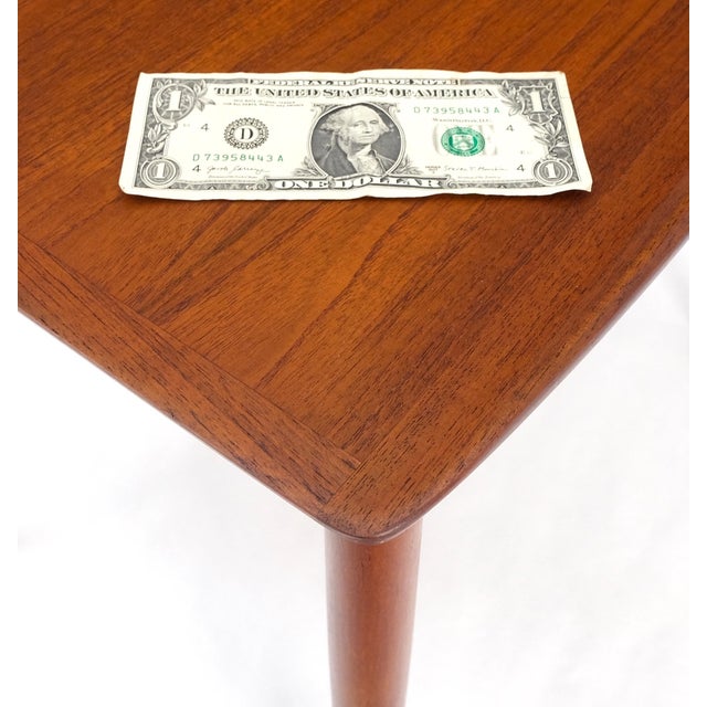 Pair of Danish Mid Century Modern Rolled Edges Side End Tables Stands Dowel Legs For Sale - Image 6 of 12