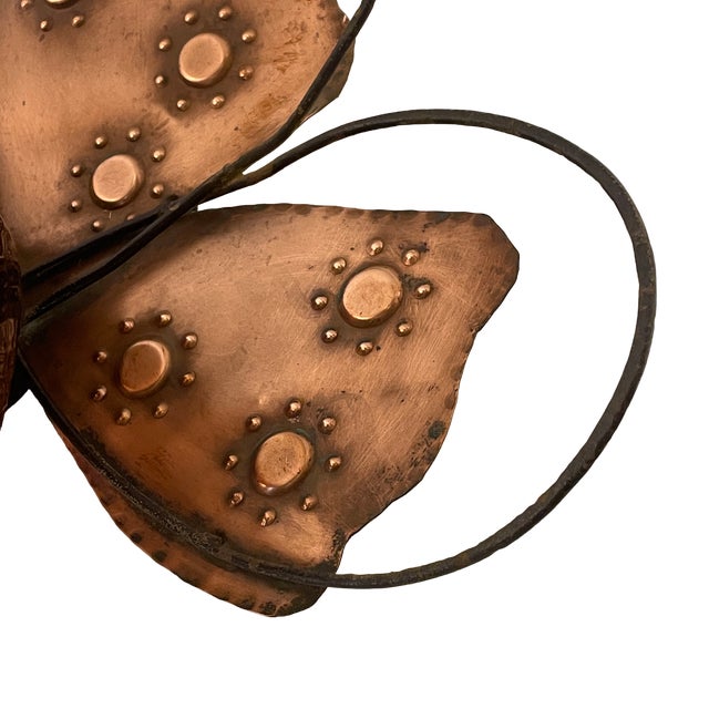 Metal Butterfly Wall Sconce, 1980s For Sale - Image 4 of 5