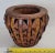 Brown Vintage Artistic Japanese Split Woven Rattan Pencil Reed Planter For Sale - Image 8 of 12