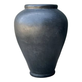 Vintage Large Matte Ceramic Floor Vase For Sale