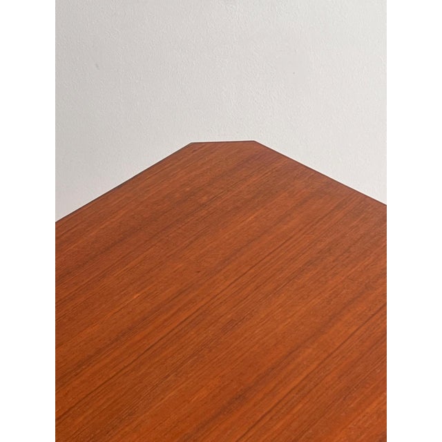 1960s Mid-Century Italian Architectural Wooden Table with Exposed Details, 1970s For Sale - Image 5 of 13