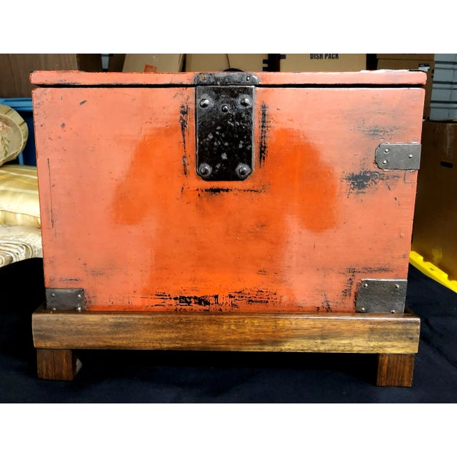 Antique Late 19th Century Japanese Polished Negoro Fine Lacquer Rectangular Box For Sale - Image 9 of 11