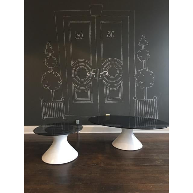 1970s Chromcraft White Tulip Fiberglass Coffee Table and End Table Set - 2 Pieces For Sale - Image 12 of 12