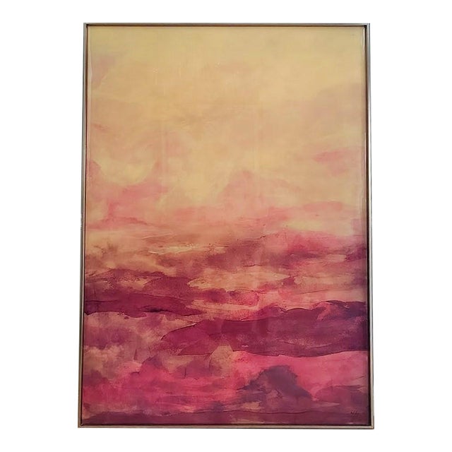 Abstract Art in Gold Frame For Sale