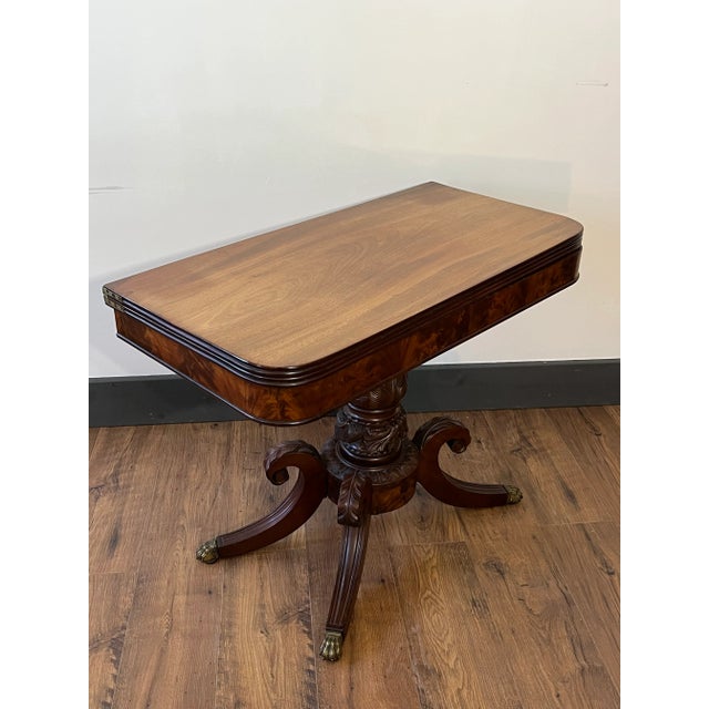 Wood American Empire Swivel-Top Games Table For Sale - Image 7 of 12