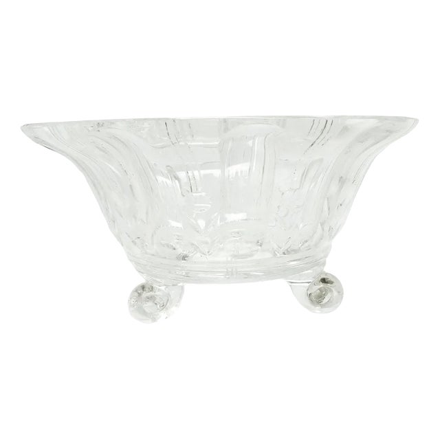 Art Deco German Crystal Bowls, 1930s, Set of 2 For Sale