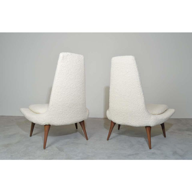 Karpen Of California High Back Lounge Chairs In Italian Boucle Chairish