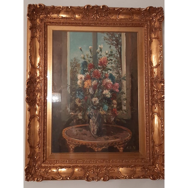 P. V. Lietti, Flowers, 1973, Oil on Canvas, Framed For Sale - Image 11 of 18
