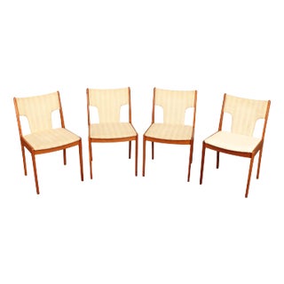 Danish Modern Set of Four Teak Dining Chairs For Sale